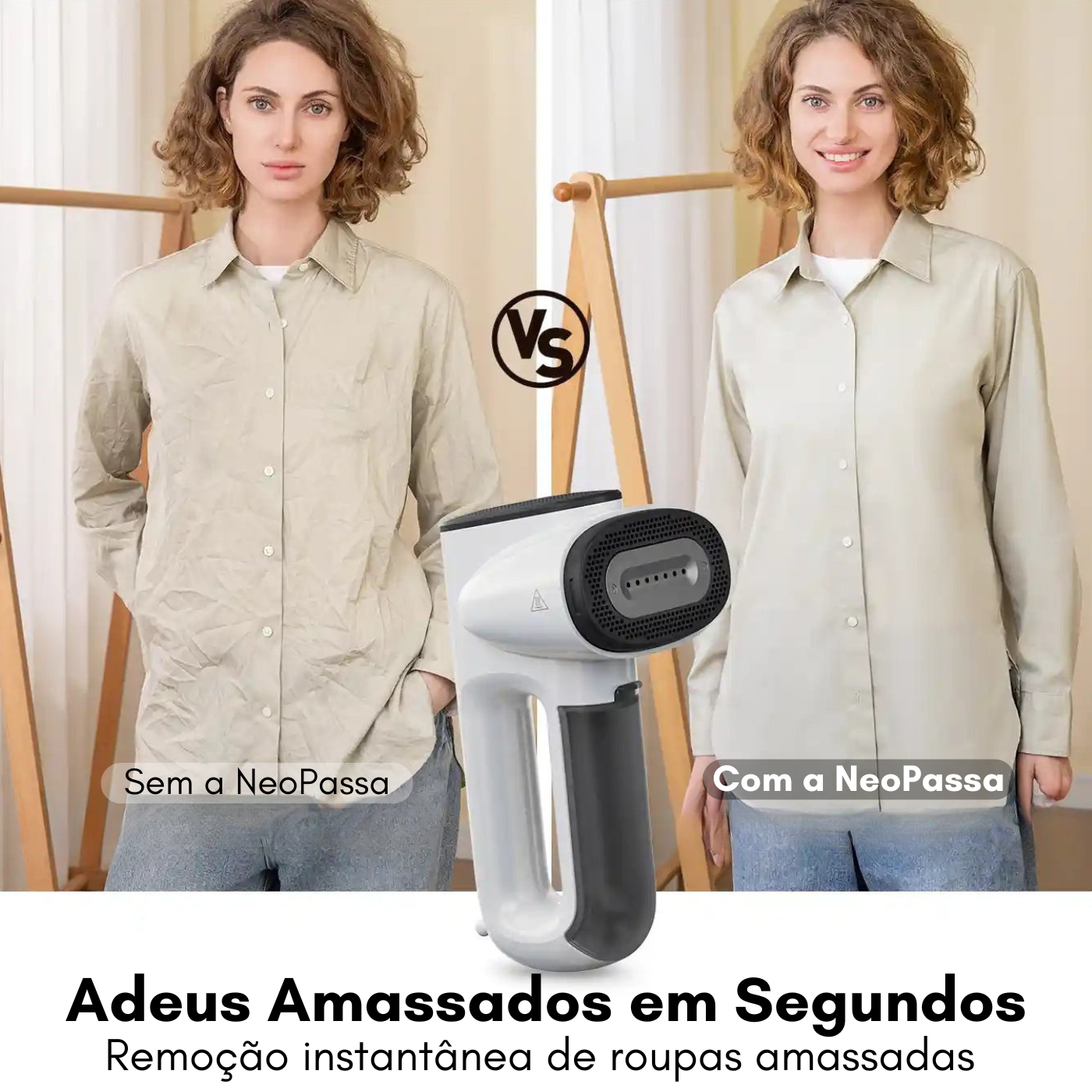 Neopassa – O Ferro a Vapor Portátil que Desamassa Sem Tábua