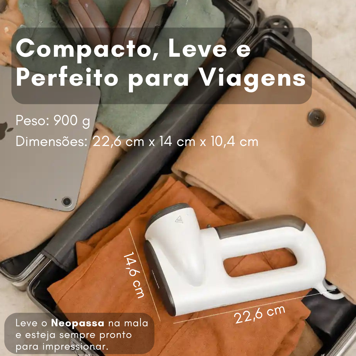 Neopassa – O Ferro a Vapor Portátil que Desamassa Sem Tábua