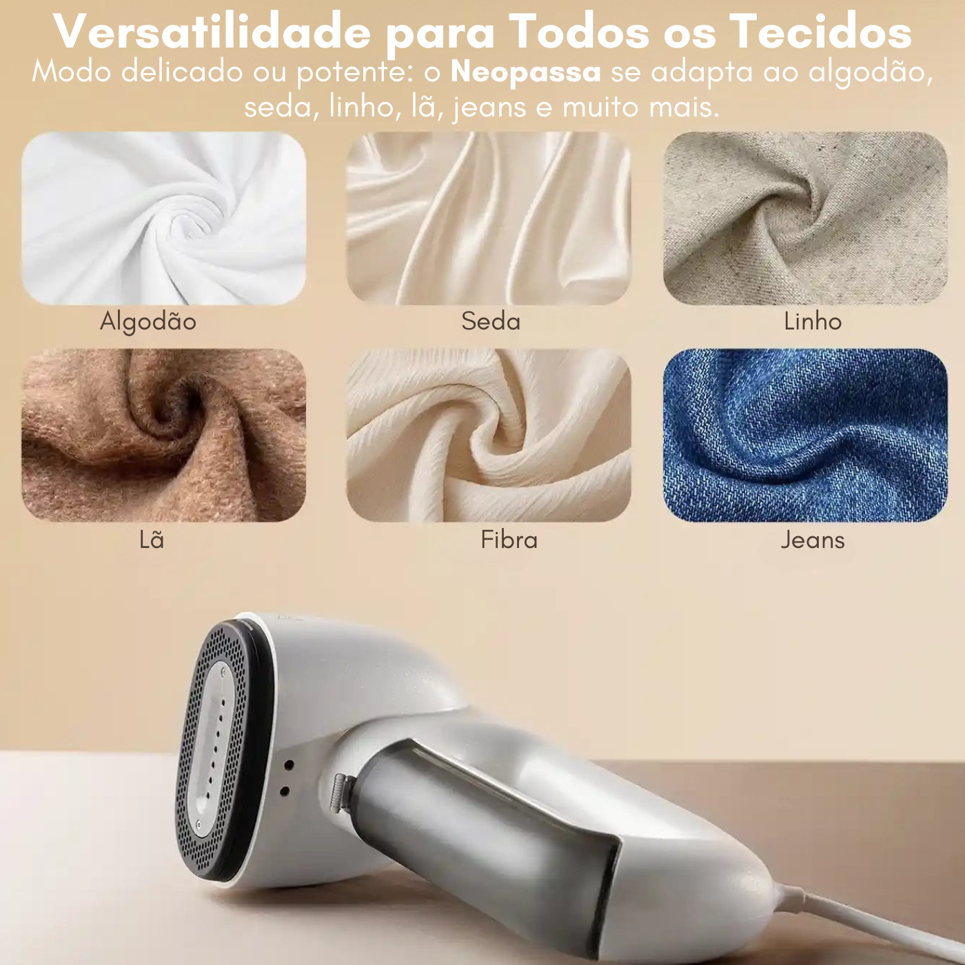 Neopassa – O Ferro a Vapor Portátil que Desamassa Sem Tábua