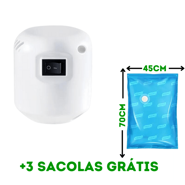 Compressor a vácuo + Sacolas reutilizáveis
