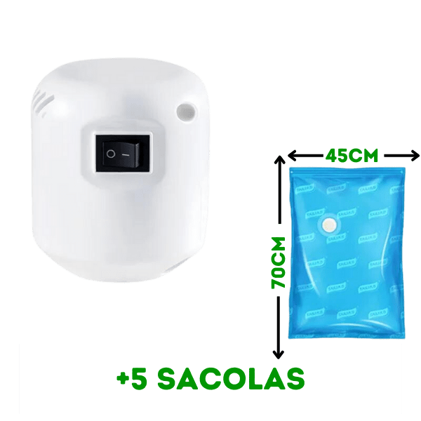 Compressor a vácuo + Sacolas reutilizáveis