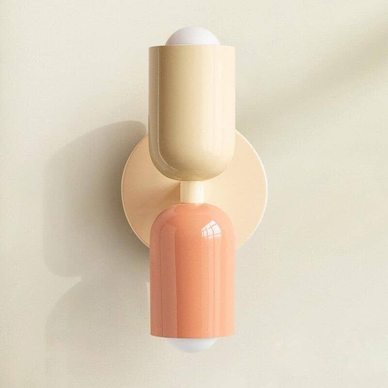 Arandela de Parede Dupla Arandela de Parede Dupla Minha loja Bege e Salmão