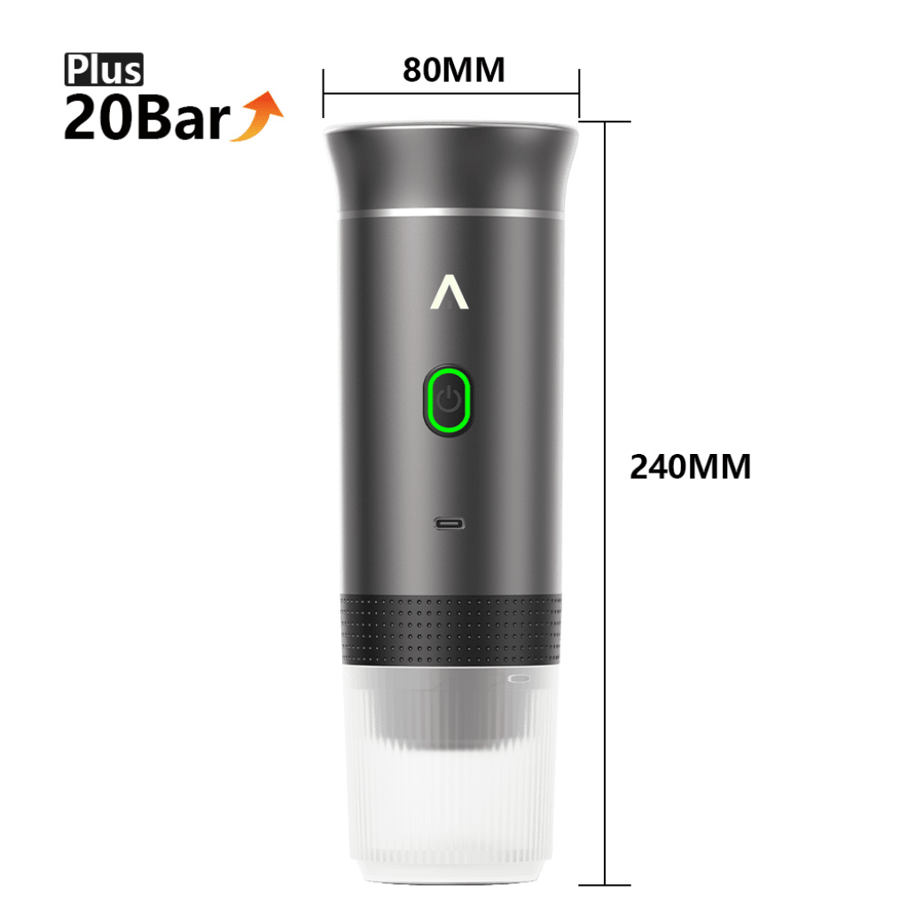 Cafeteira Elétrica Portátil 3 em 1 - CaffeTech Cafeteira Elétrica Portátil 3 em 1 - CaffeTech Minha loja Cinza Metálico