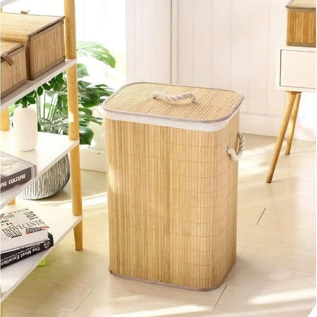 Cesto de Roupa Suja em Bambu