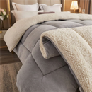 Coberdrom Edredom Sherpa Com Mantinha Cobertor Quarto Casal Queen Grosso Cores 2,40cm x 2,20cm