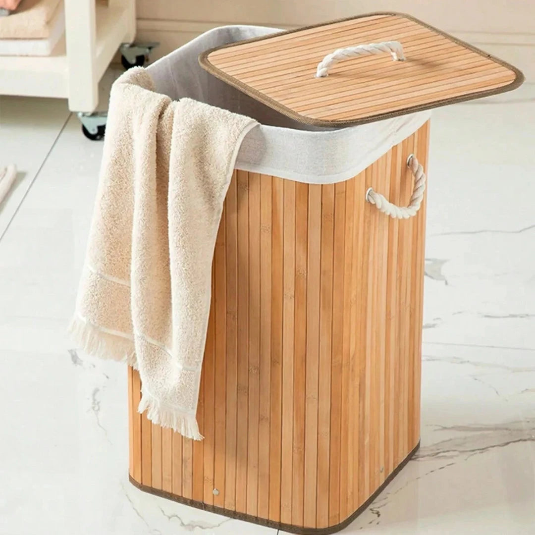 Cesto de Roupa Suja em Bambu