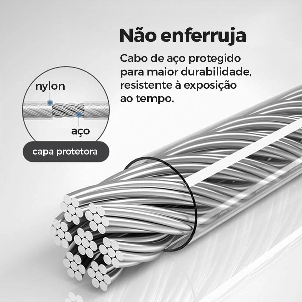 Varal Retrátil de Aço Inox
