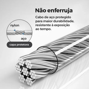 Varal Retrátil de Aço Inox