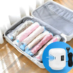 Compressor a Vacuo - VacumBag (Bivolt) Kit Compactador com Bomba Elétrica - Turbo Pack Minha loja 