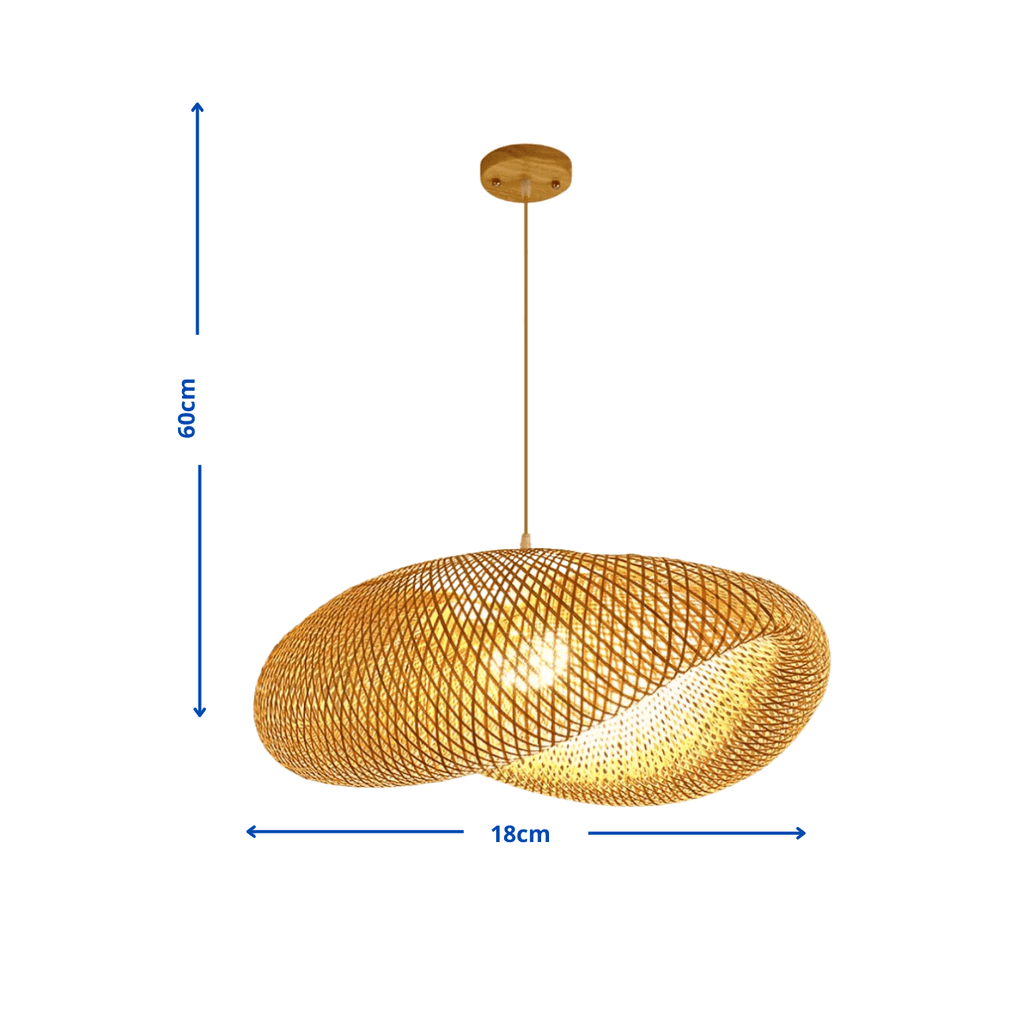 Lustre Pendente de Bambu Lustre Pendente de Bambu Minha loja 60x18cm 