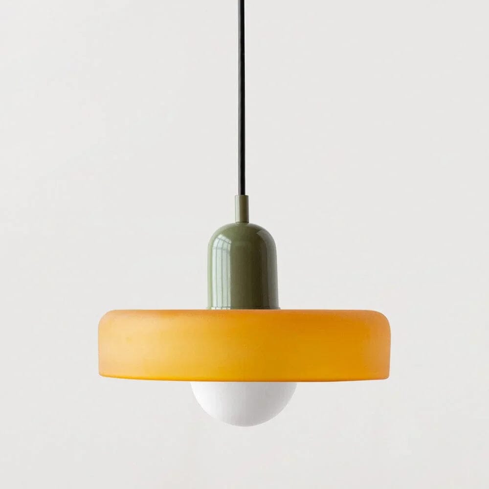 Luminária Suspensa Moderna Luminária Suspensa Moderna Minha loja Laranja e Verde 25 cm 