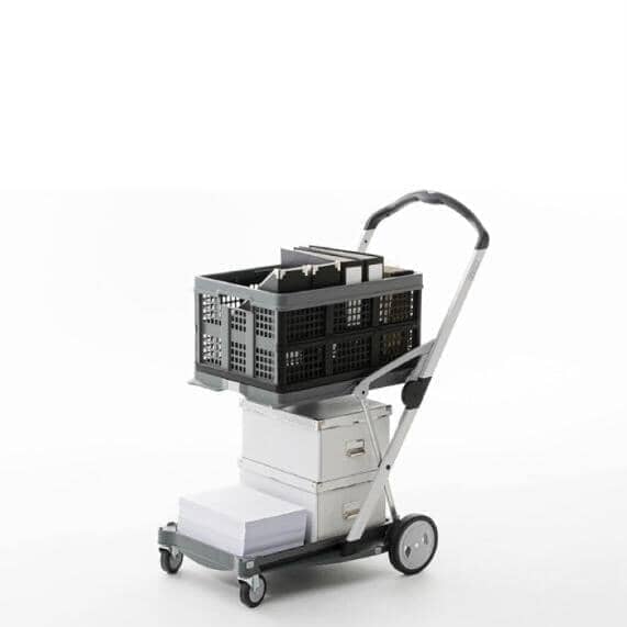 Carrinho de Compras Dobrável e Portátil - CompactMarket FlexiCart - Carrinho de Compras Dobrável e Portátil Minha loja 1 Cesta Preto 