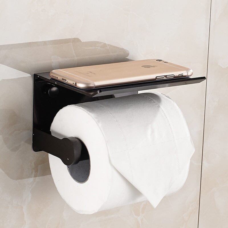 Porta Papel Higiênico Porta Papel Higiênico Minha loja Preto 
